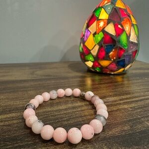 Elegant Pink Beaded Bracelet